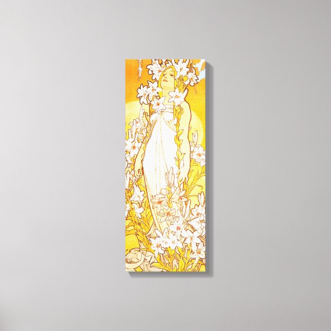 Vintage Lily by Alphonse Mucha Canvas Print (Front)