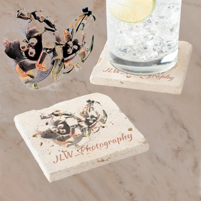 Vintage Lily Floral Retro Glam Stone Coaster (Creator Uploaded)