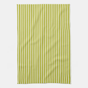 Vintage Lime Fashion Stripes Pattern Kitchen Towel