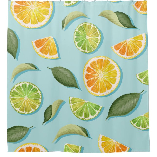 Vintage Lime Lemon Blue Pattern (Front)