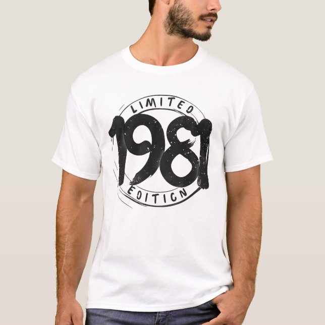 Vintage Limited Edition 1981 Retro Birthday Shirt (Front)