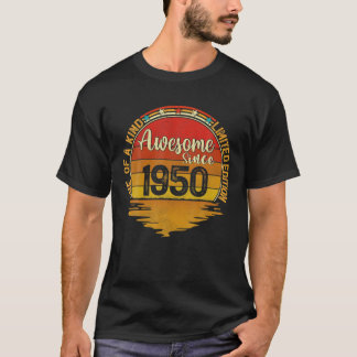 Vintage Limited Edition Awesome Since 1950 72Th Bi T-Shirt