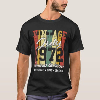 Vintage Limited Edition Birthday Decoration July 1 T-Shirt