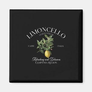 Vintage Limoncello Refreshing Lemon Graphic Italy  Magnet