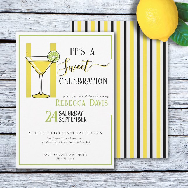 Vintage limoncello Sweet celebration bridal shower Invitation (Creator Uploaded)