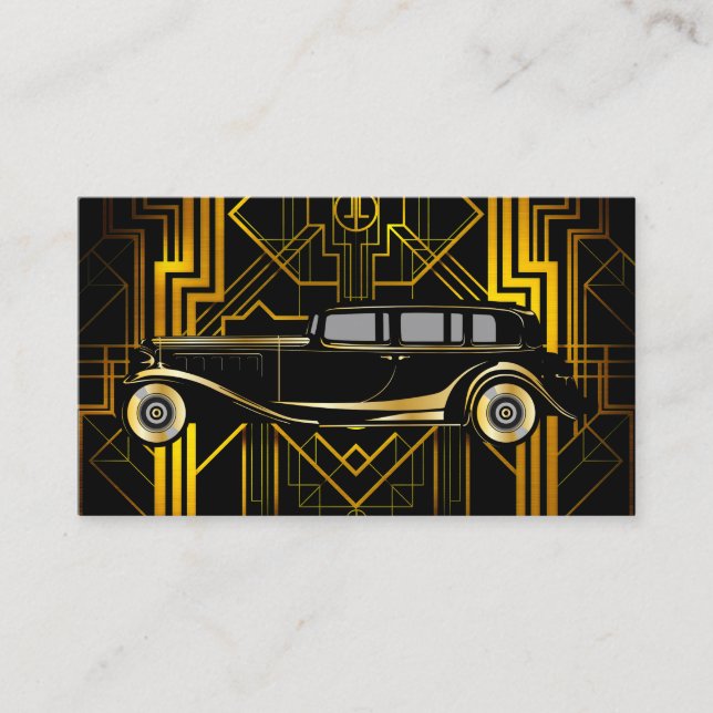 Vintage Limousine Service Business Card (Front)