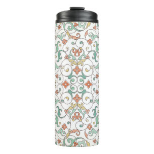 Vintage Line Art Eastern Ornament Thermal Tumbler