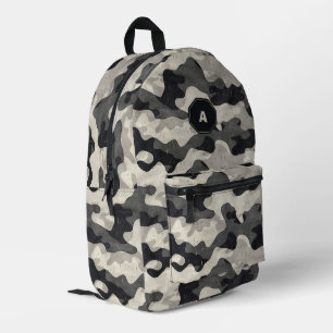 Vintage Linen Camouflage Printed Backpack