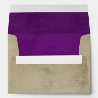 Vintage Linen with Purple Velvet A7 Envelopes