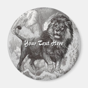 Vintage Lion Magnet