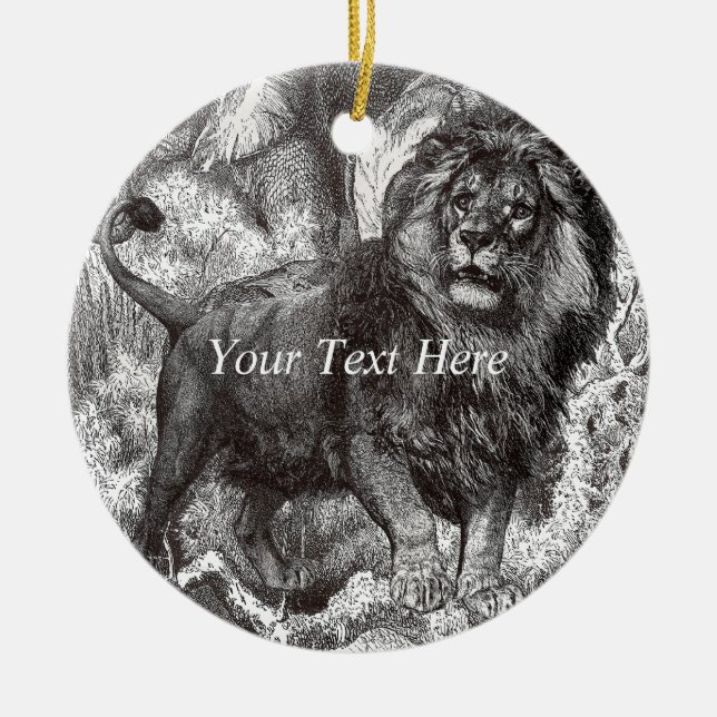 Vintage Lion Ornament (Front)