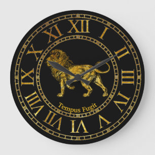 Vintage Lion Personalize Large Clock