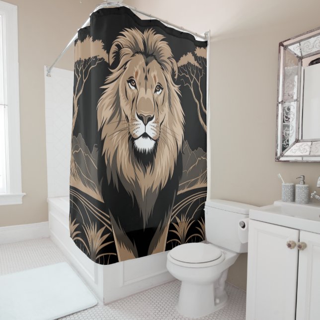 Vintage Lion Portrait (In Situ)