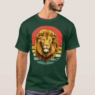 Vintage Lion Wild African Animal Face Wildlife Lio T-Shirt