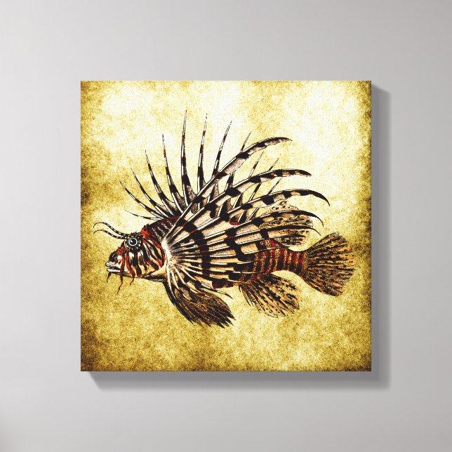 Vintage Lionfish Art Print No.2A (Front)