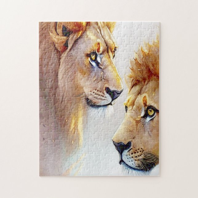 Vintage Lions Art      Jigsaw Puzzle (Vertical)