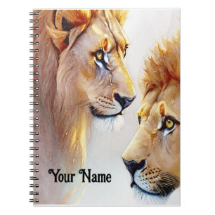 Vintage Lions Art Notebook