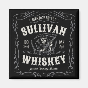 Vintage Liquor ADD NAME Old Grim Reaper Whiskey Magnet