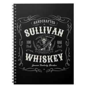 Vintage Liquor ADD NAME Old Grim Reaper Whiskey Notebook