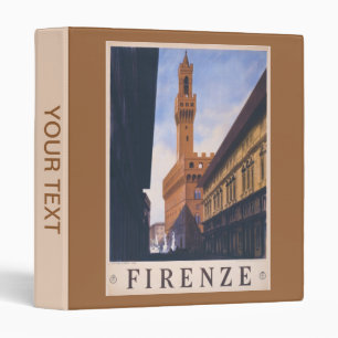 Vintage Litho Travel ad Florence Italy Binder