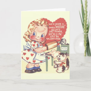 Vintage Little Baker Valentine's Day Card