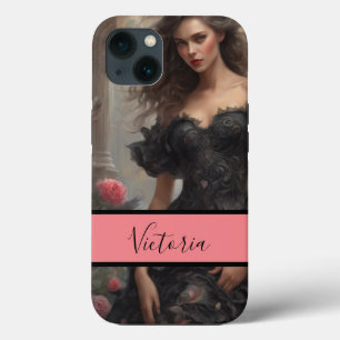 Vintage Little Black Dress Fashion-Forward Elegant iPhone 13 Case