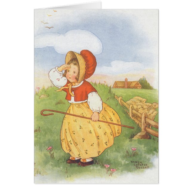 Vintage Little Bo Peep Mother Goose Nursery Rhyme (Front)