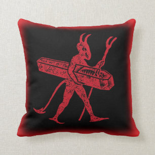 Vintage little devil throw pillow