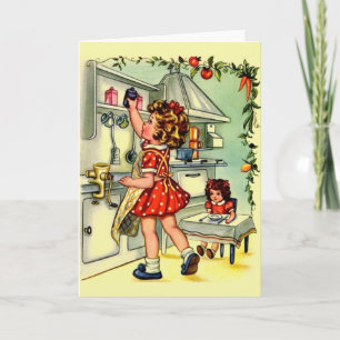 Vintage Little Homemaker Note Card