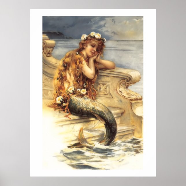 Vintage Little Mermaid  Poster (Front)