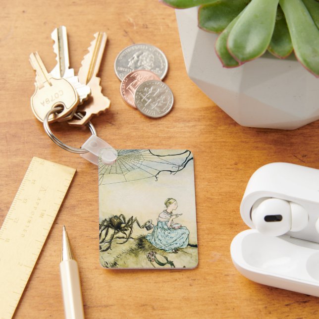 Vintage Little Miss Muffet by Arthur Rackham Keychain (Desk)
