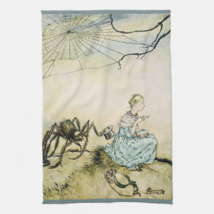Vintage Little Miss Muffet by Arthur Rackham Kitchen Towel