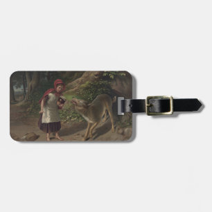 Vintage Little Red Riding Hood Fairy Tale Art Luggage Tag