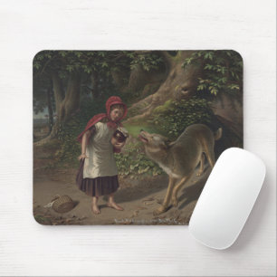 Vintage Little Red Riding Hood Fairy Tale Art Mouse Pad