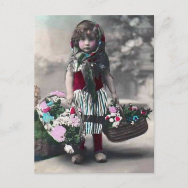 vintage littlegirl postcard (Front)