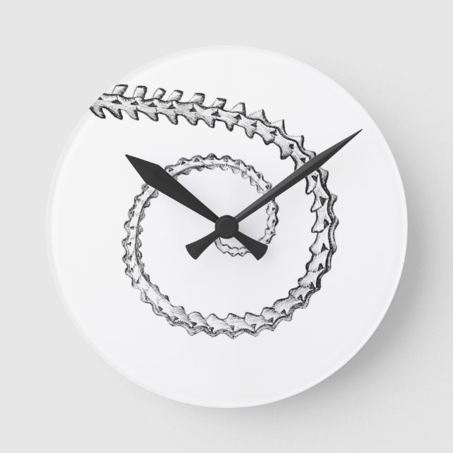 Vintage lizard skeleton round clock (Front)