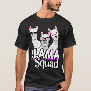 Vintage Llama Squad Retro 80s Style Llama Animal L T-Shirt
