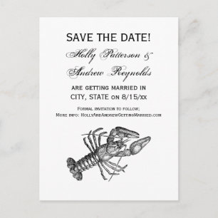 Vintage Lobster #1 Drawing Announcement Postcard