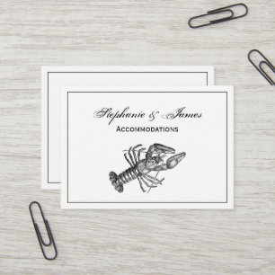 Vintage Lobster #1 Drawing Business Card