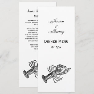 Vintage Lobster #1 Drawing Invitation