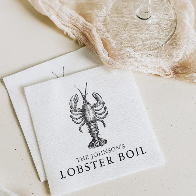 Vintage Lobster Boil | Bake Customized Napkin (Creator Uploaded)
