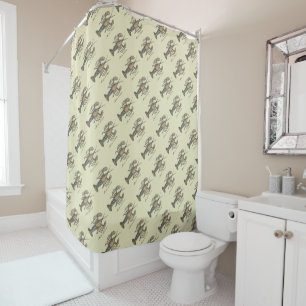 Vintage Lobster Illustration: Coastal Damask