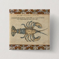 Vintage Lobster Illustration: Coastal Damask 