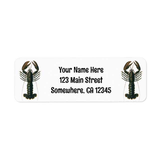 Vintage Lobster, Marine Ocean Life Crustacean (Front)