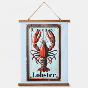 Vintage Lobster Sign Thunder_Cove Hanging Tapestry