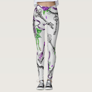 Vintage Lock and Keys Leggings