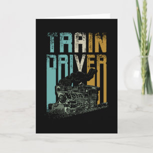 Vintage Locomotive Driver Card