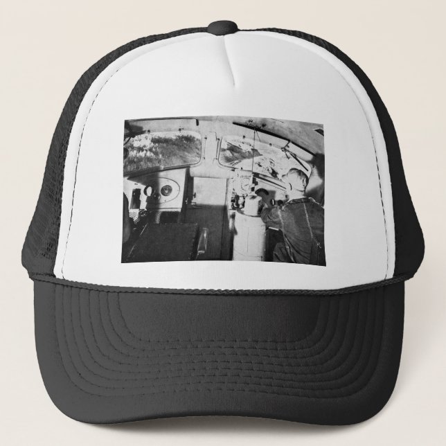 Vintage Locomotive Engineer Inside the Cab Trucker Hat (Front)