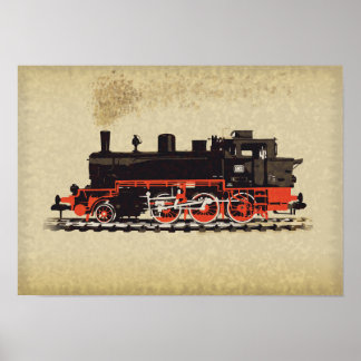 Vintage Locomotive Poster