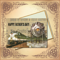 Vintage Locomotive Train Steam Engine Steampunk